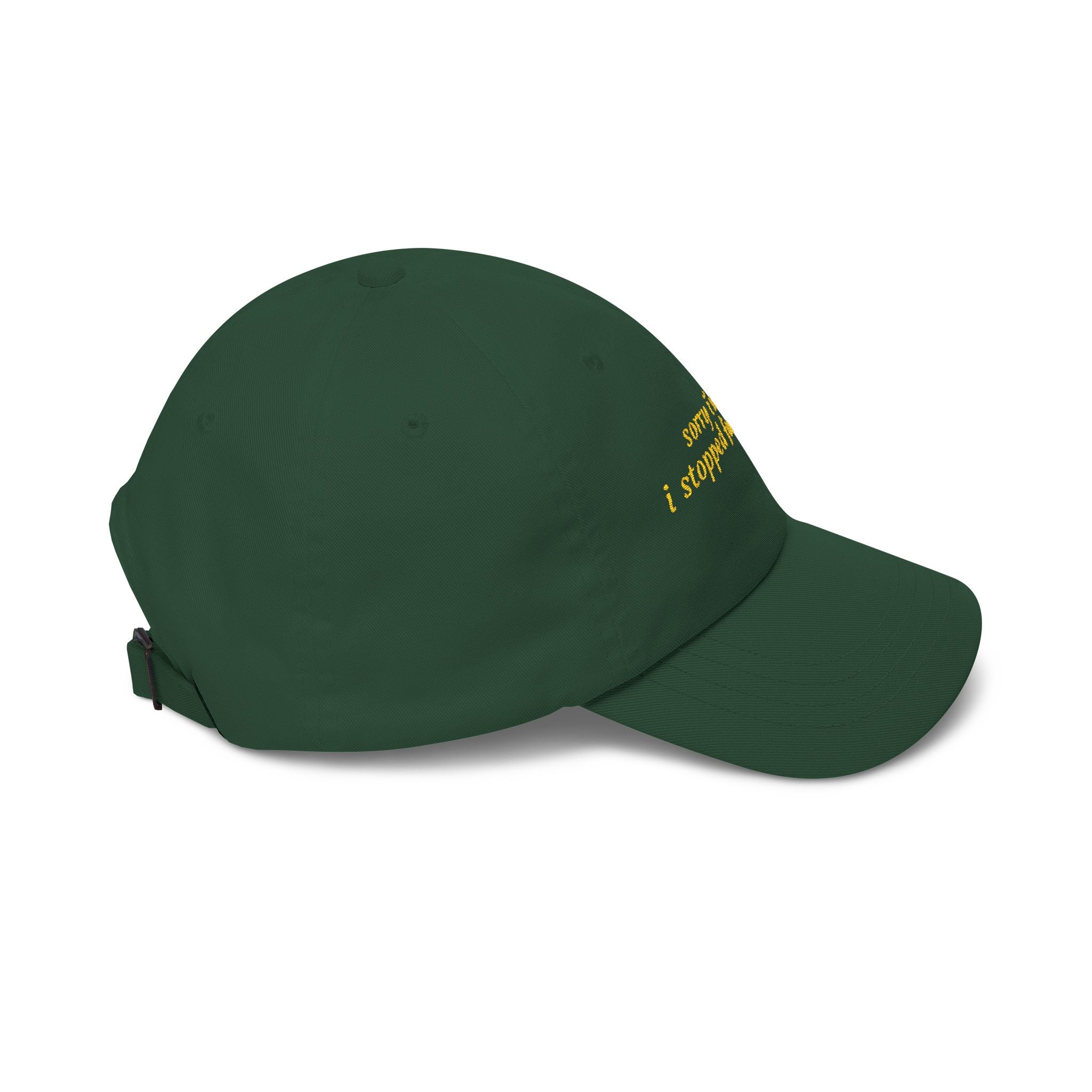 “sorry i’m late i stopped for matcha” Embroidered Green Hat